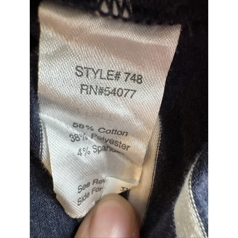 Cabi M Racerback Sleeveless Tank Top Stripped Navy White